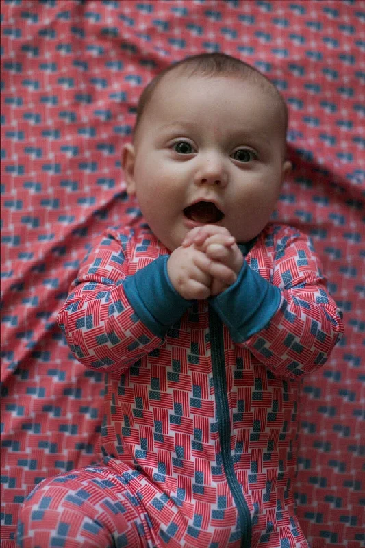 Baby Zip Up - American Flag Print