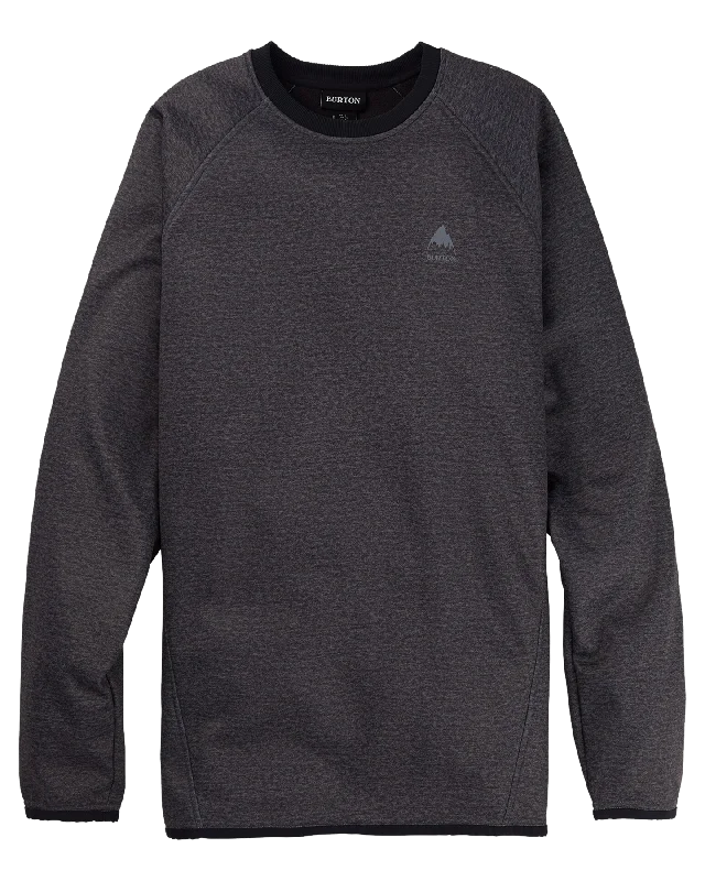 Burton Men's Crown Weatherproof Pullover Crewneck Fleece - True Black Heather