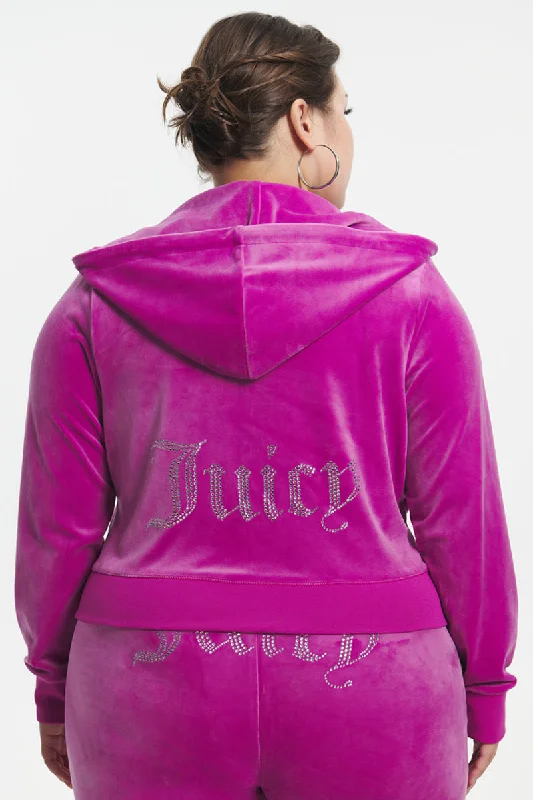 Plus-Size OG Big Bling Velour Hoodie