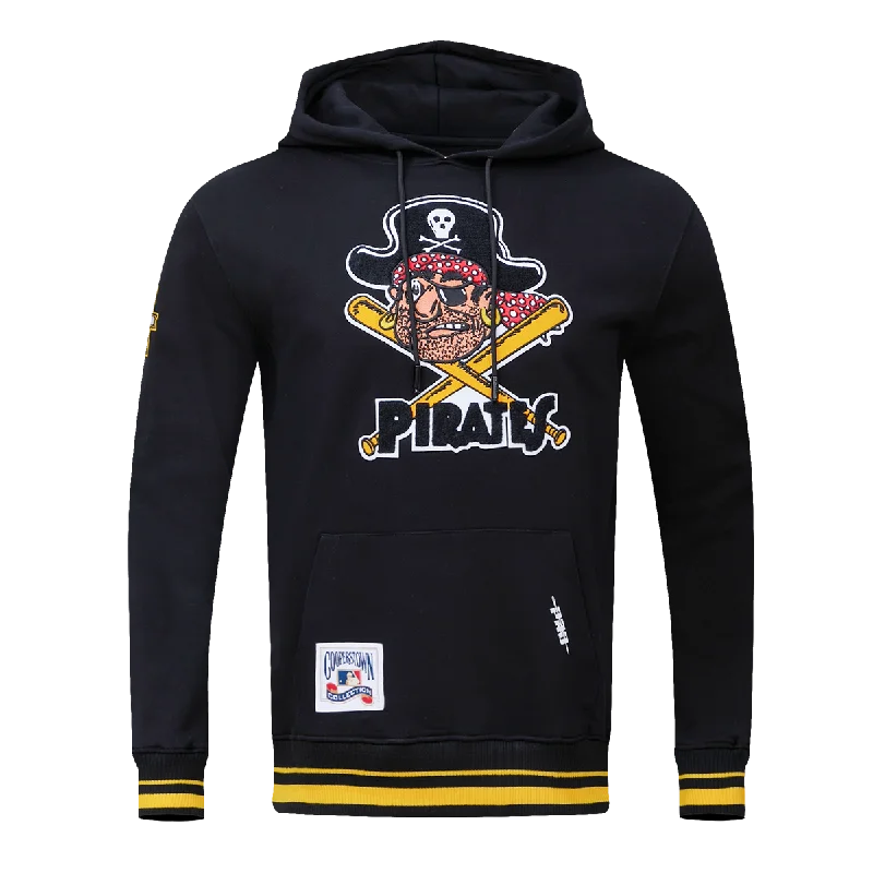 MLB PITTSBURGH PIRATES RETRO CLASSIC MEN'S PO HOODIE (BLACK/YELLOW)