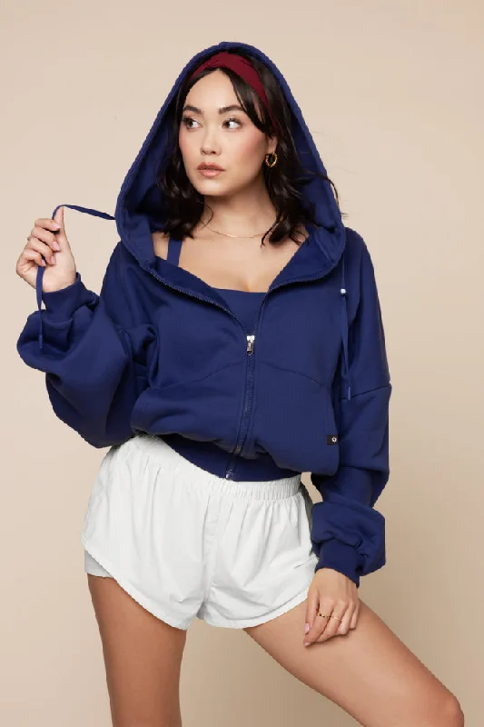 Zip Cloud Hoodie - Sapphire