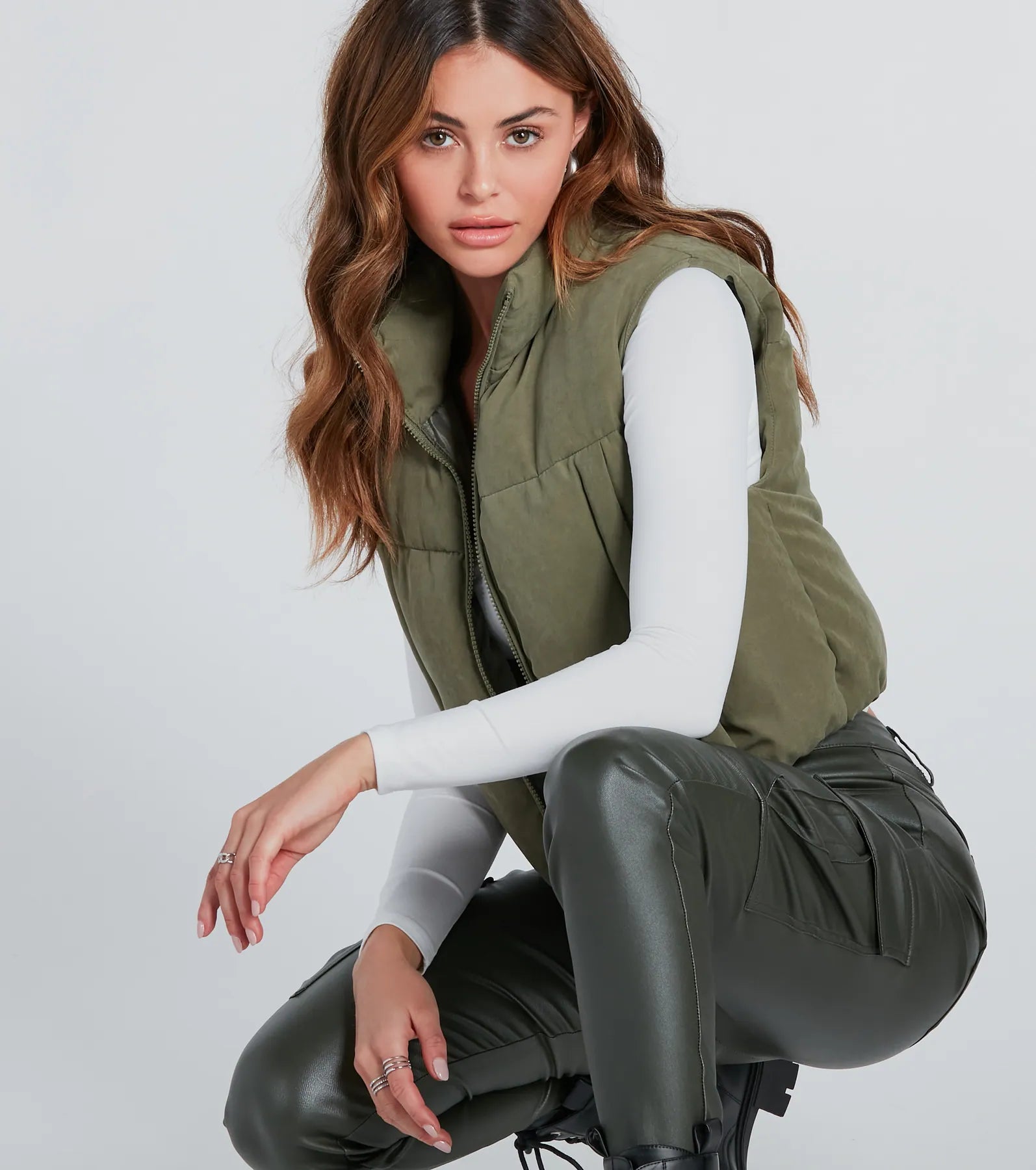 Aspen Bound Brushed Twill Puffer Vest