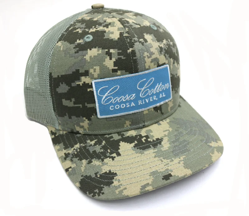 Digital Camo/Blue Patch