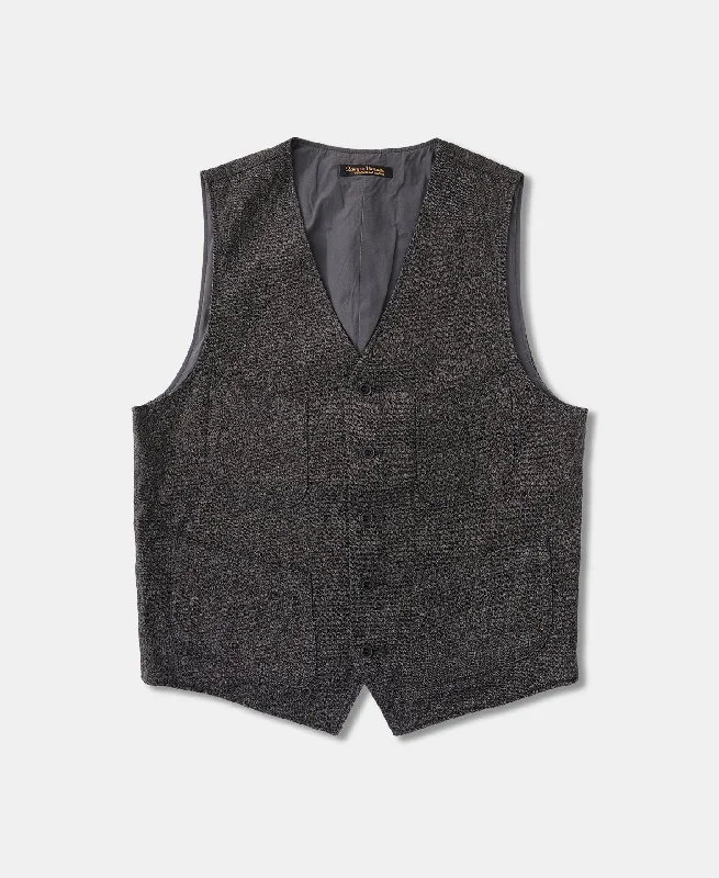 Vintage Salt & Pepper Pocket Work Vest