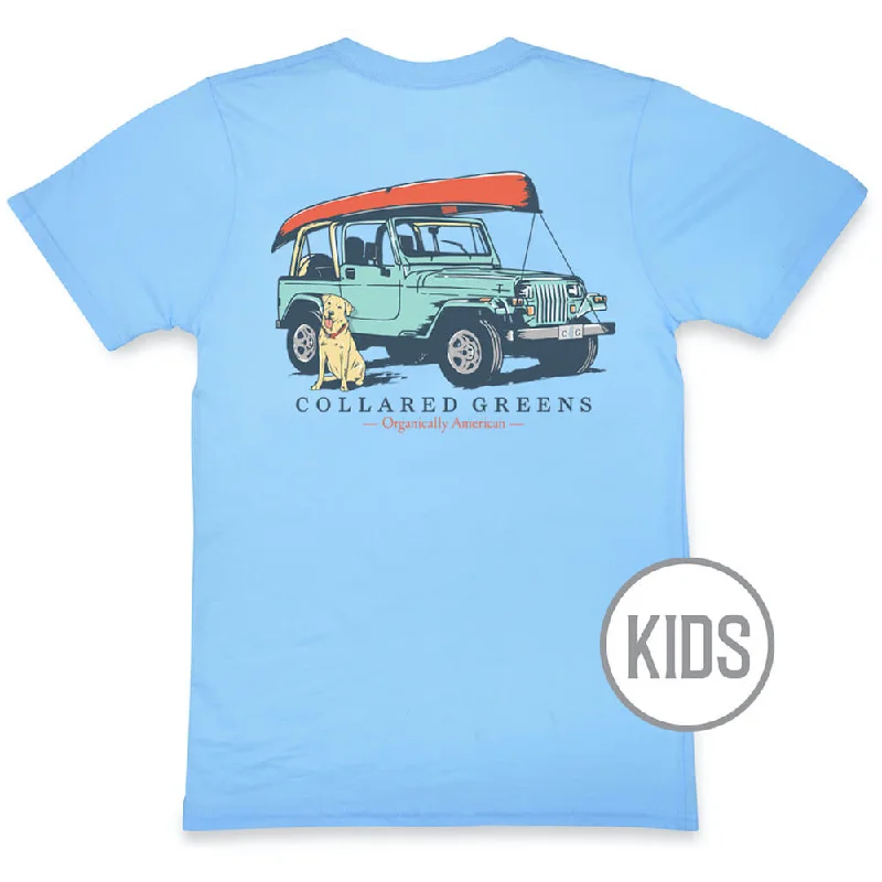 Jeep Dog: Kid's Short Sleeve T-Shirt - Carolina