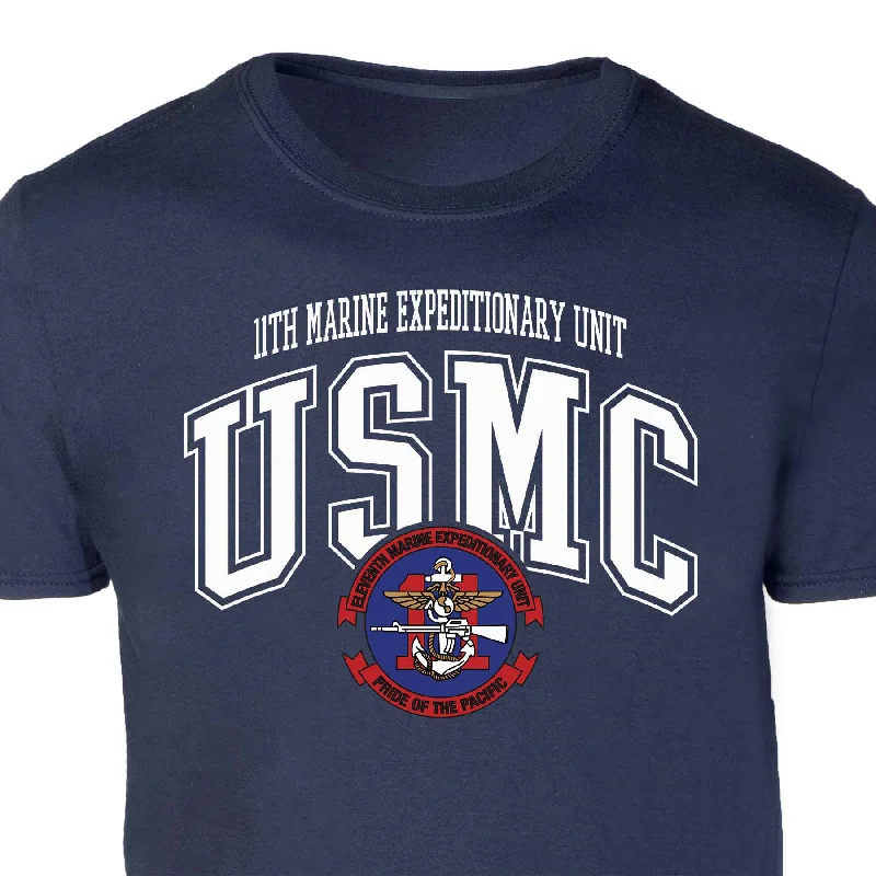 11th MEU Pride Of The Pacific Arched Patch Graphic T-shirt