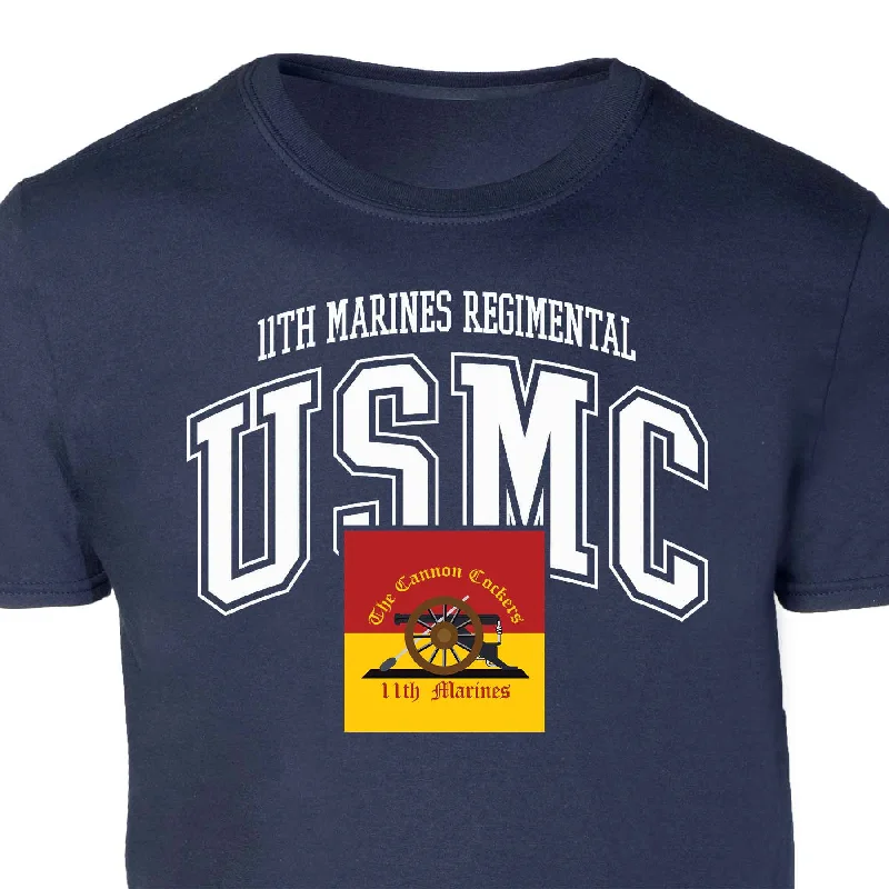 11th Marines Regimental Arched Patch Graphic T-shirt