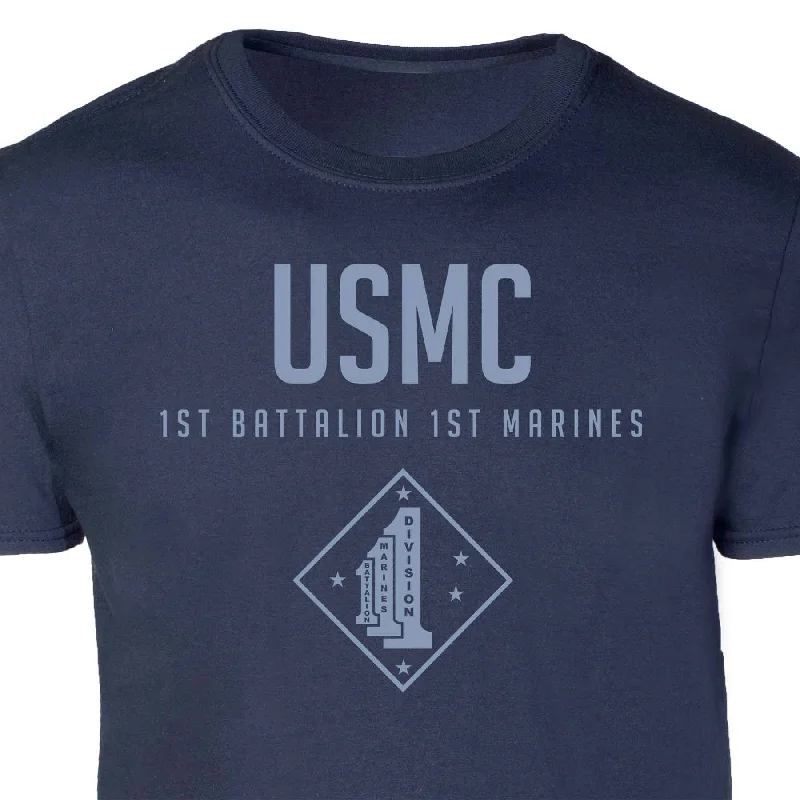 1st Battalion 1st Marines Tonal Patch Graphic T-shirt