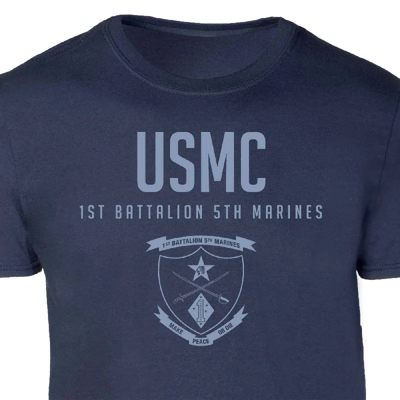 1st Battalion 5th Marines Tonal Patch Graphic T-shirt