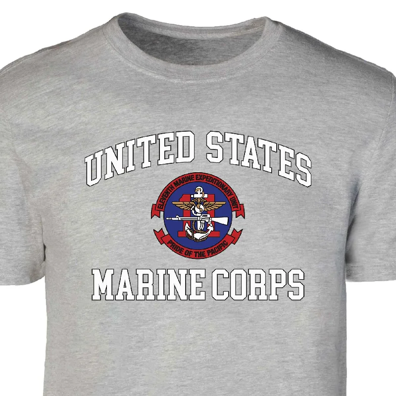 11th MEU Pride Of The Pacific USMC  Patch Graphic T-shirt