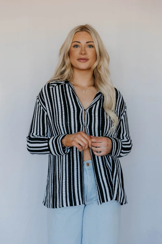 Elizabeth Striped Knit Shirt Top