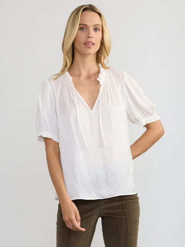 SMOCK NECK BLOUSE