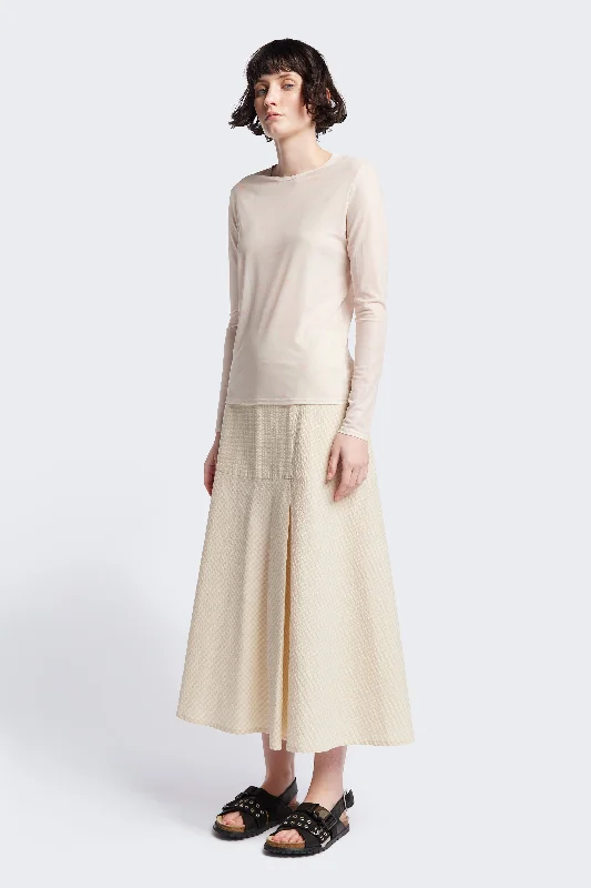 Abroad Panel Skirt Ecru