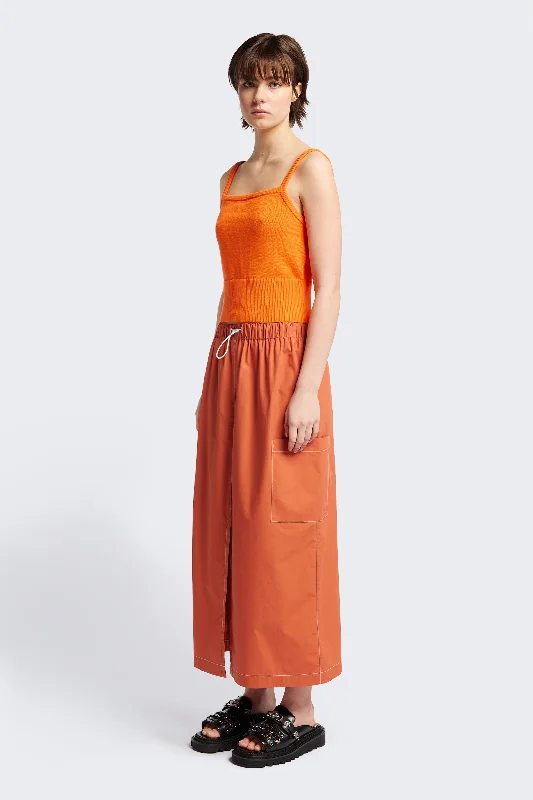 Opus Elasticated Skirt Rust