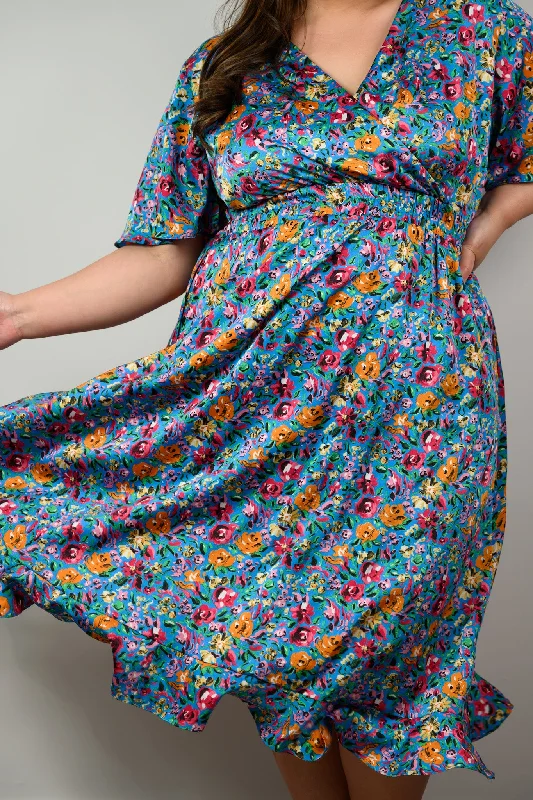 Daphne dress - Blue floral