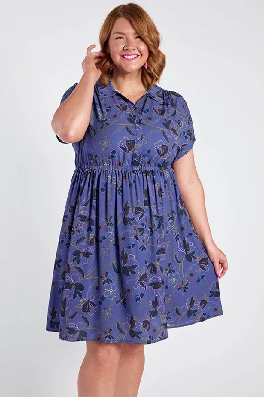 Jenny Crepe Electric Bloom Dress