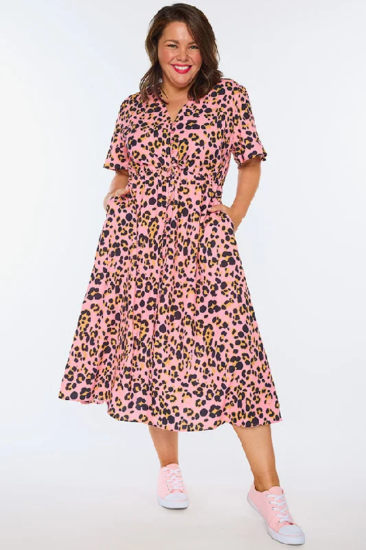 Marley Pink Leopard Dress