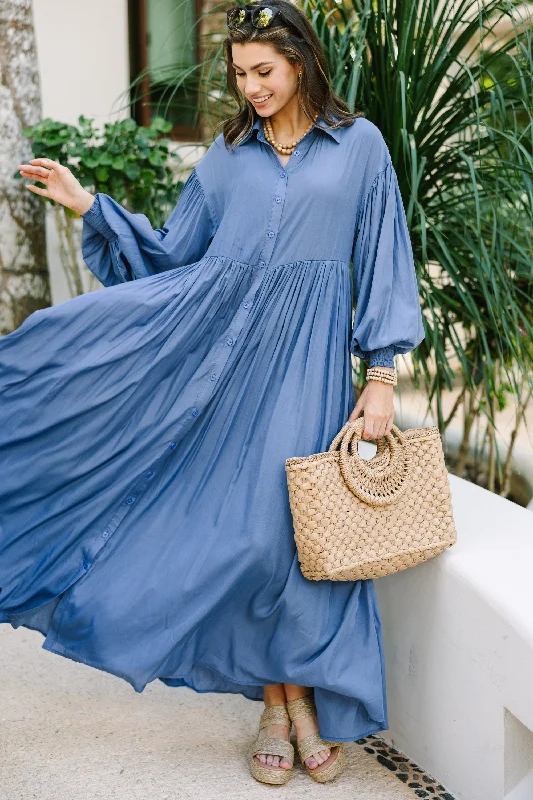 Nothing But The Best Blue Maxi Dress