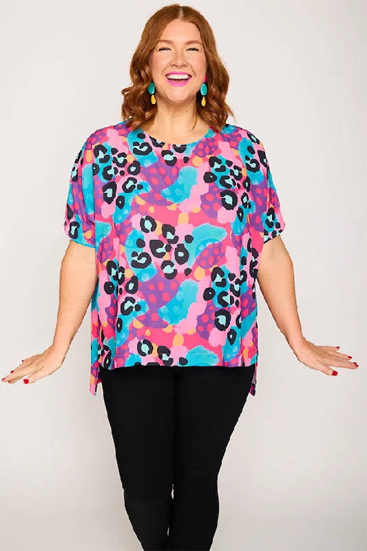 Serena Inky Leopard Top